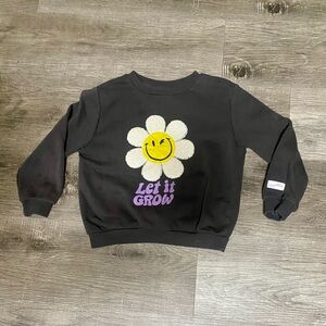 Girls Let it Grow dark gray sweatshirt 5T/6